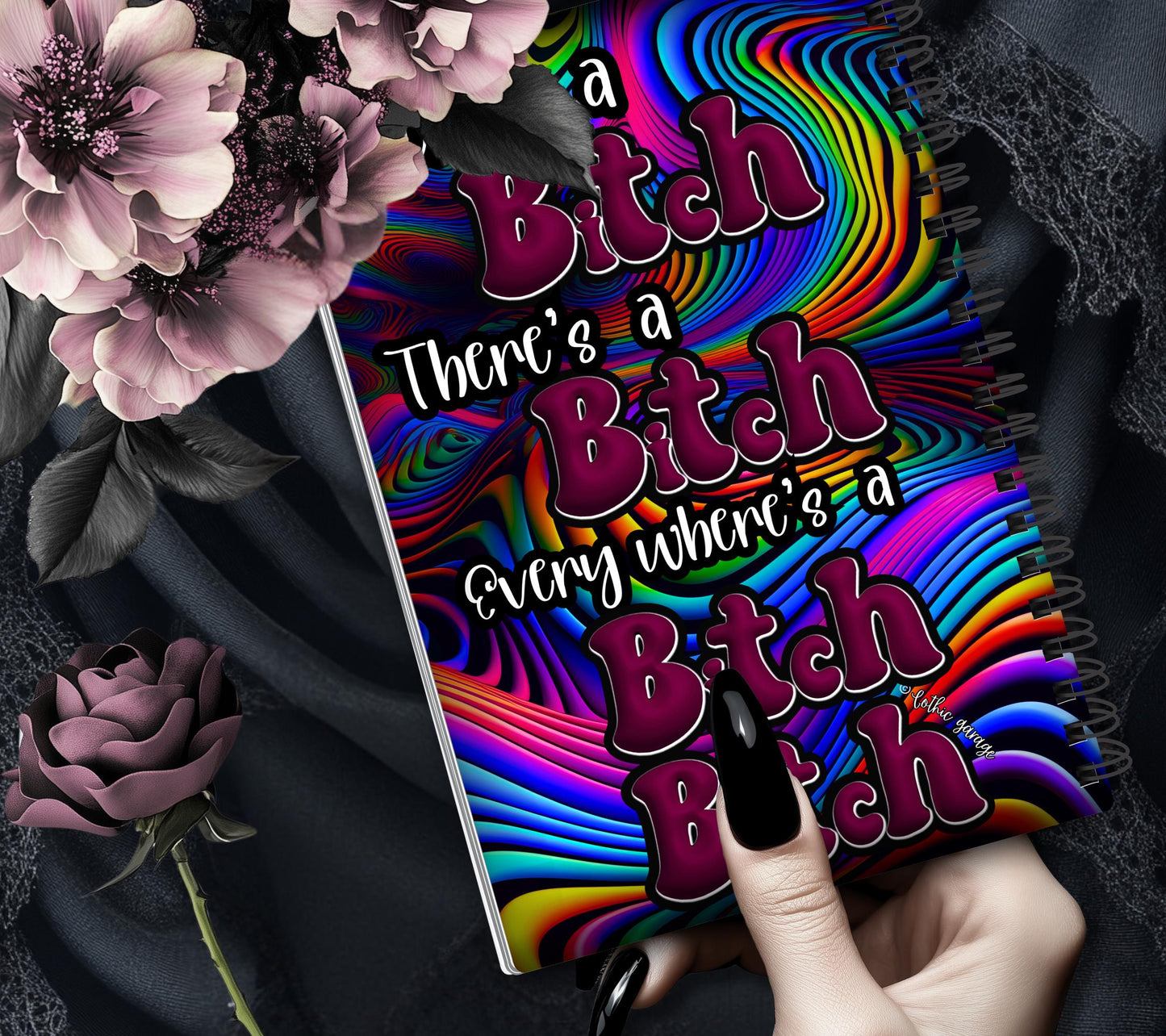 Psychedelic Sweary Rhythms Reusable Sticker Book, Adult Vibe Sticker Album, Perfect Gift to Personalize for Sticker Collectors