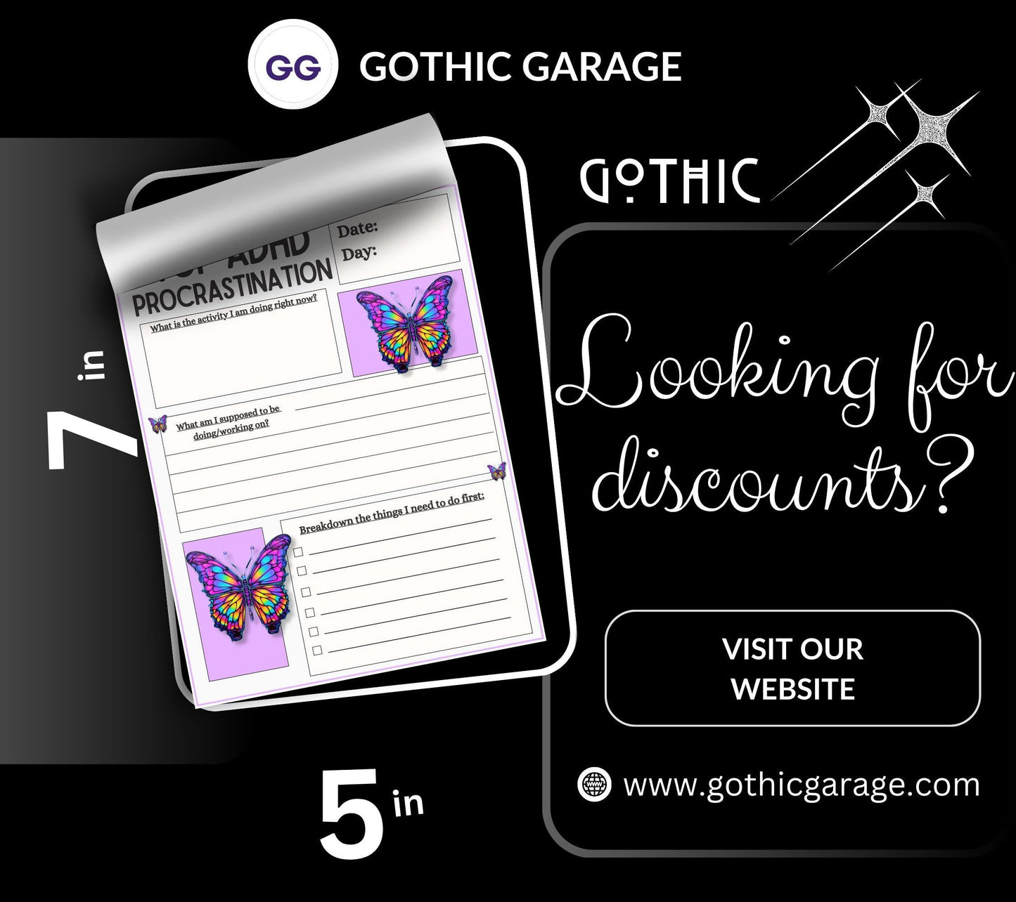 ADHD Procrastination Notepad: Daily Planner, 50 Tear-Off Pages