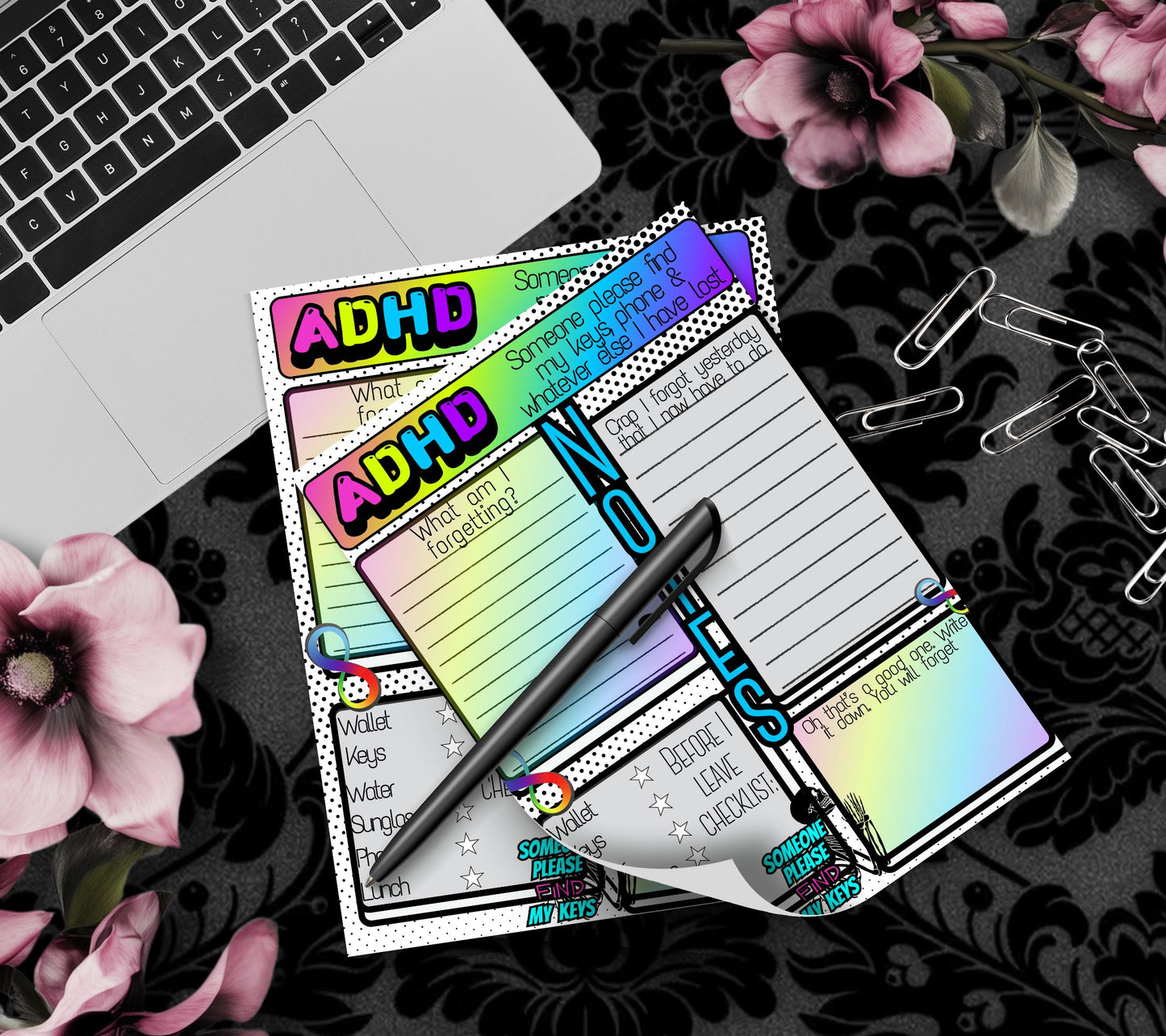 ADHD Humor Notepad: Neuro Spicy Checklist, Funny Gift