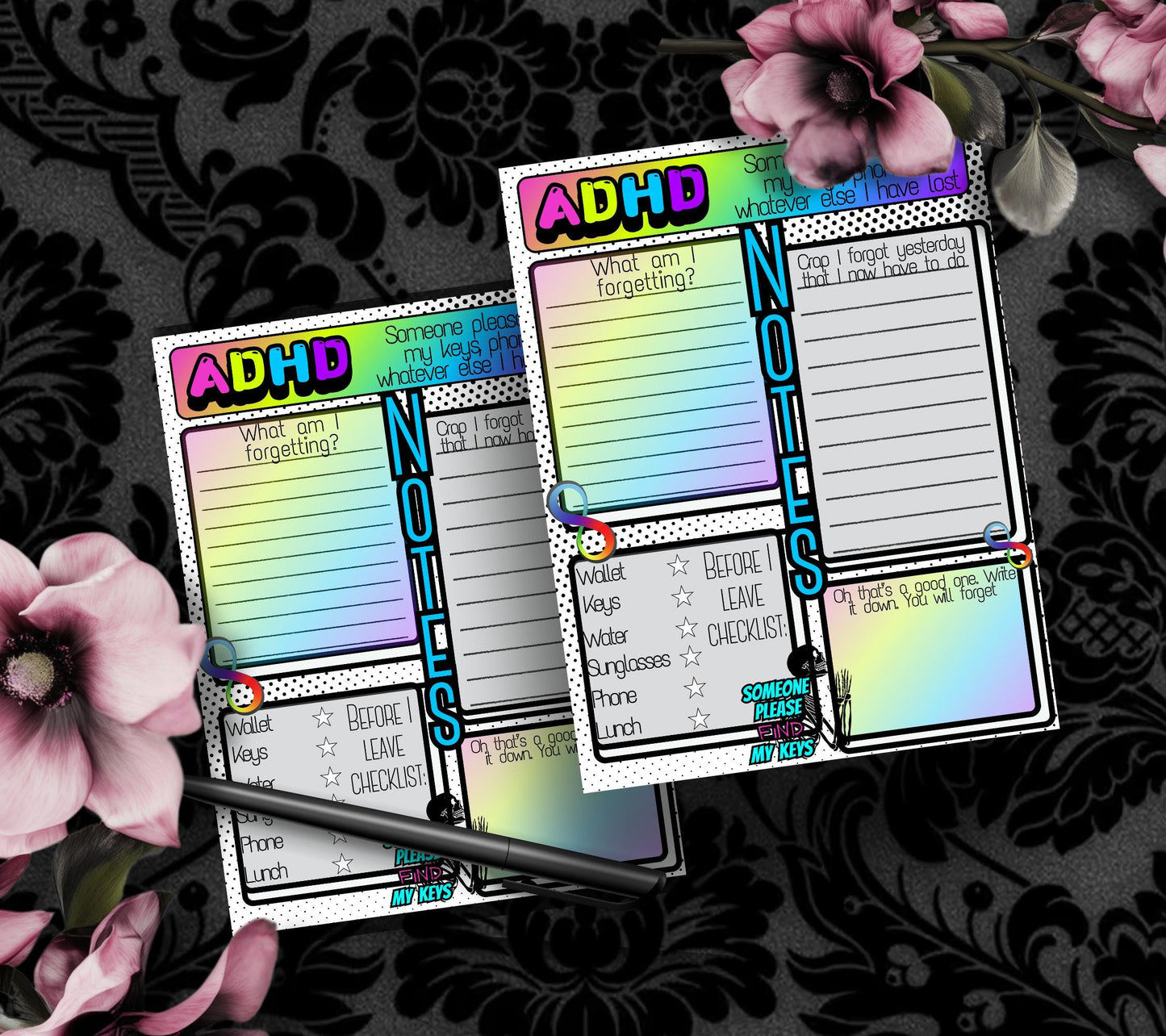 ADHD Humor Notepad: Neuro Spicy Checklist, Funny Gift