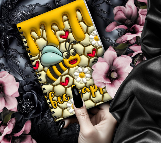 Bee Happy Honey Power Reusable Sticker Book, Perfect Gift to Personalize,  Kids and Adult Friendly Sticker Organizer