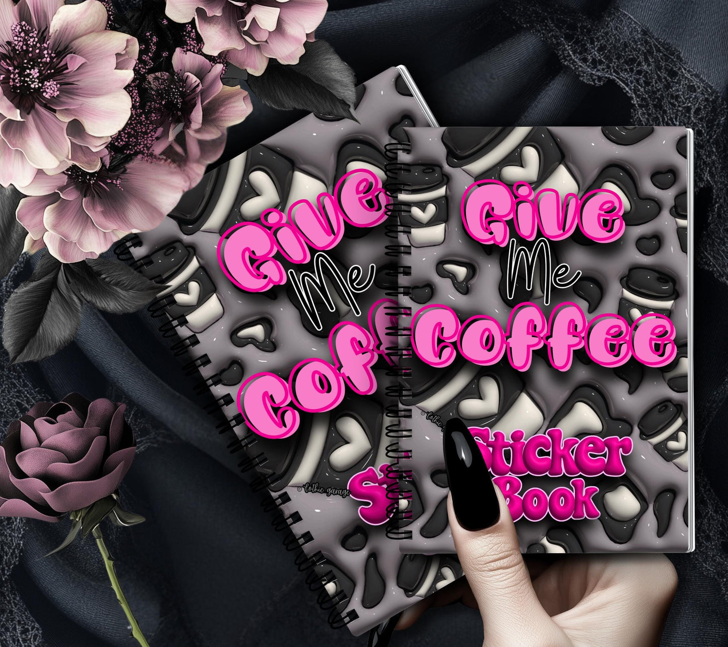 Coffee Addiction Reusable Sticker Book, Perfect Fun Gift to Personalize for Coffee Lovers & Sticker Collectors