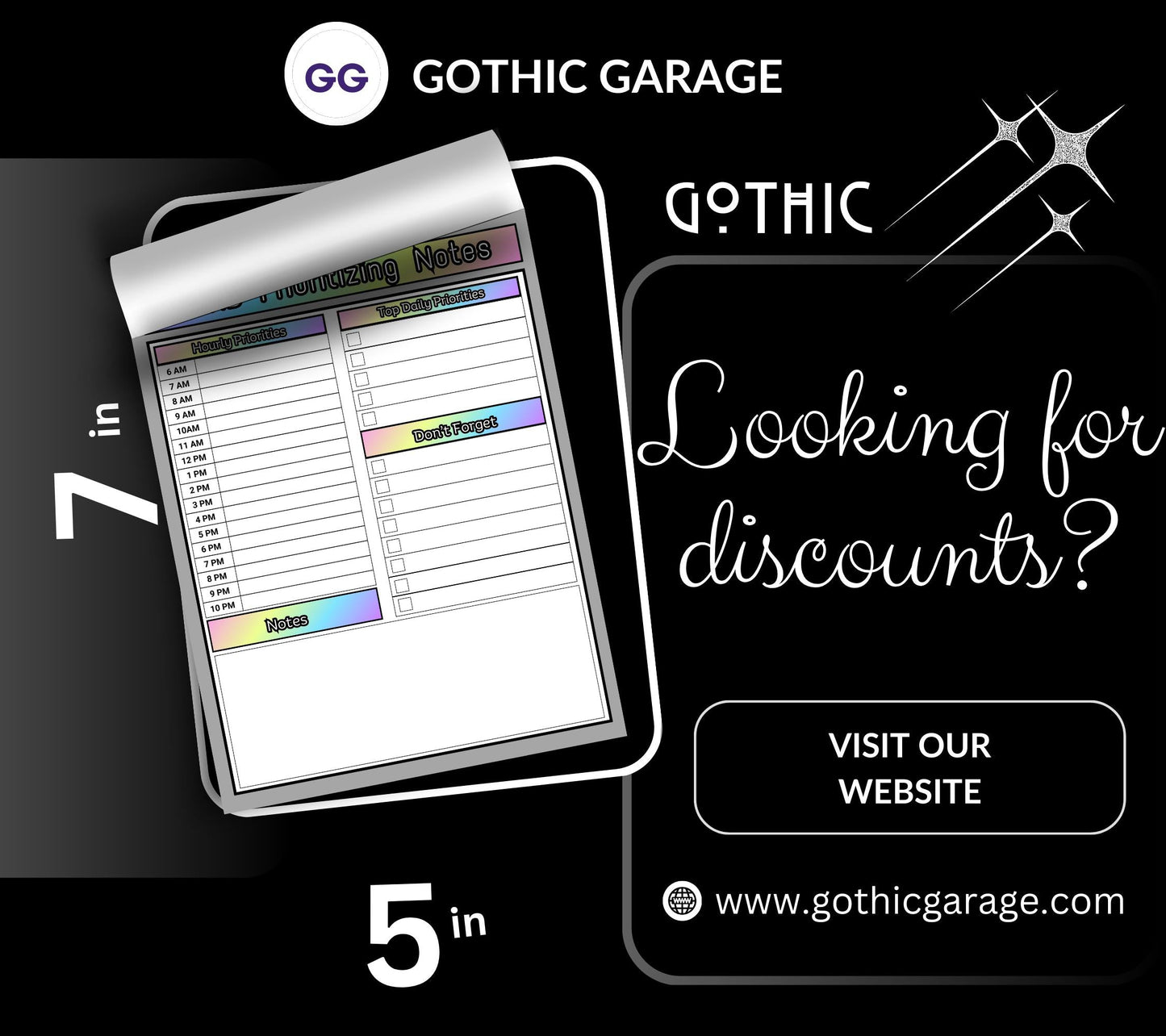 ADHD Prioritizing Notepad: Rainbow Daily Task Planner