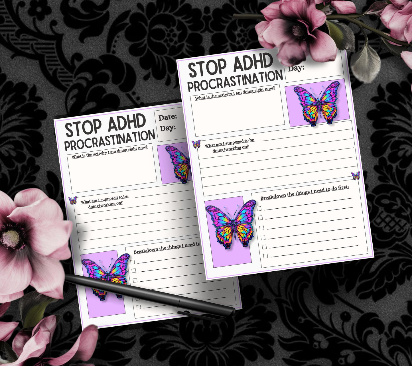 ADHD Procrastination Notepad: Daily Planner, 50 Tear-Off Pages