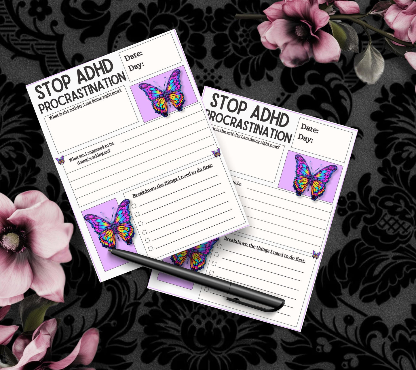 ADHD Procrastination Notepad: Daily Planner, 50 Tear-Off Pages
