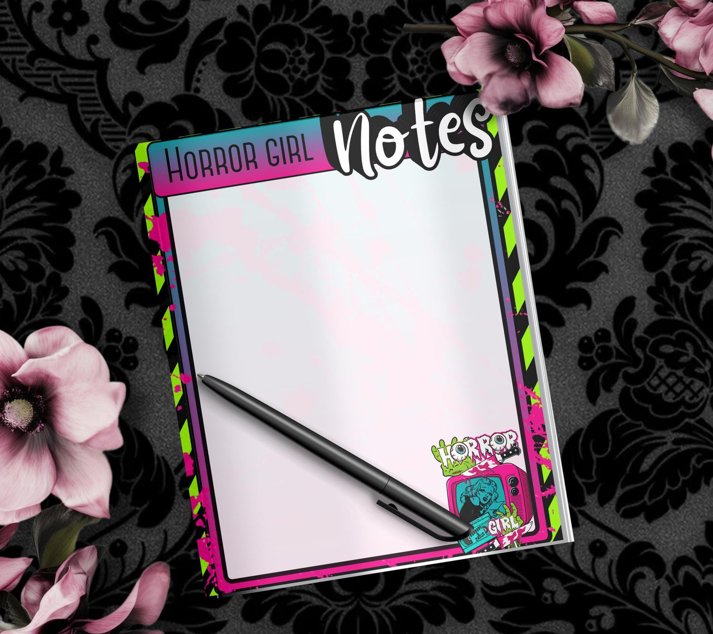 Horror Girl Notepad: Retro Spooky To-Do List (50 Sheets)