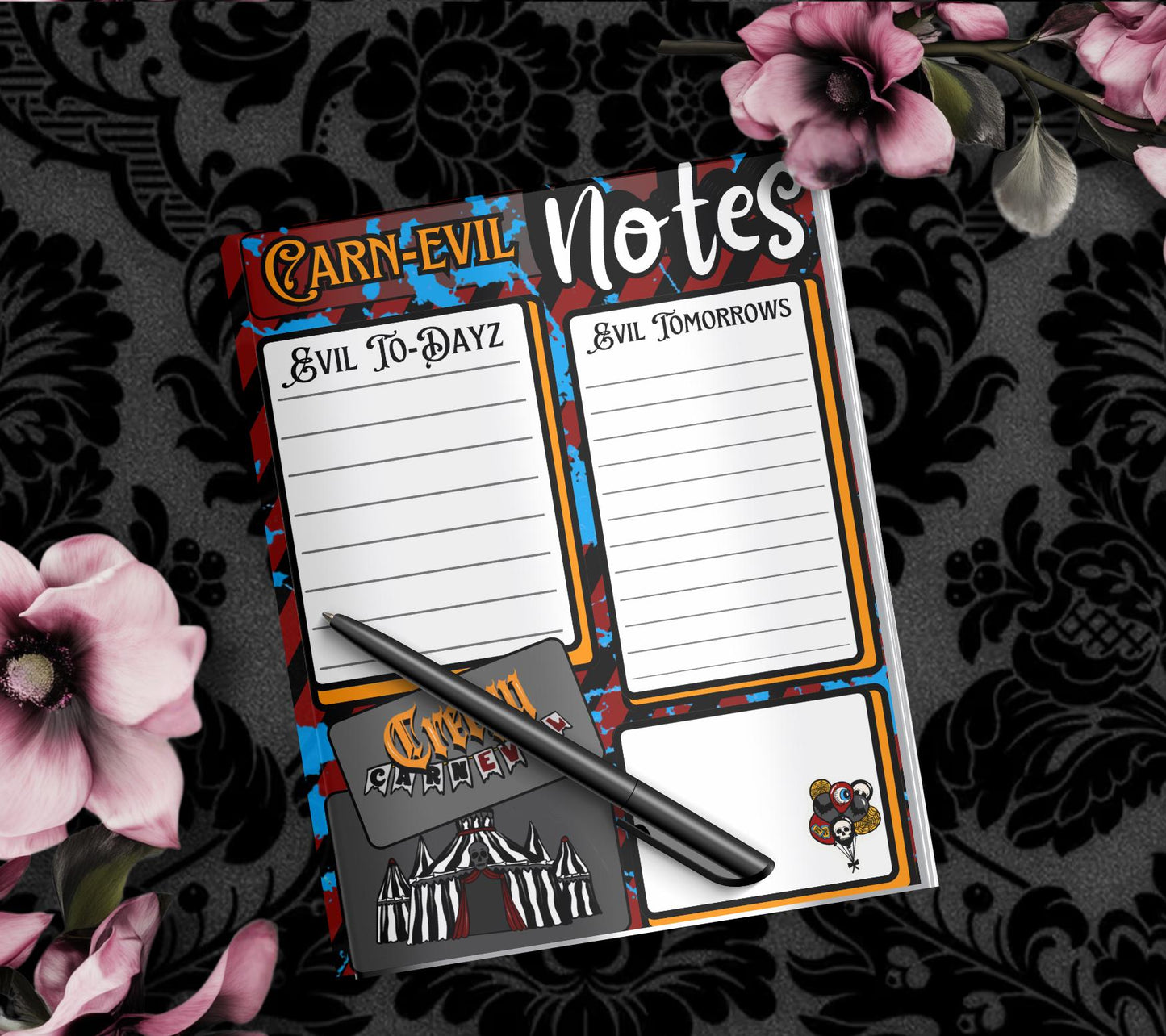Carn-Evil Notepad: Creepy Carnival To-Do List - 50 Sheets