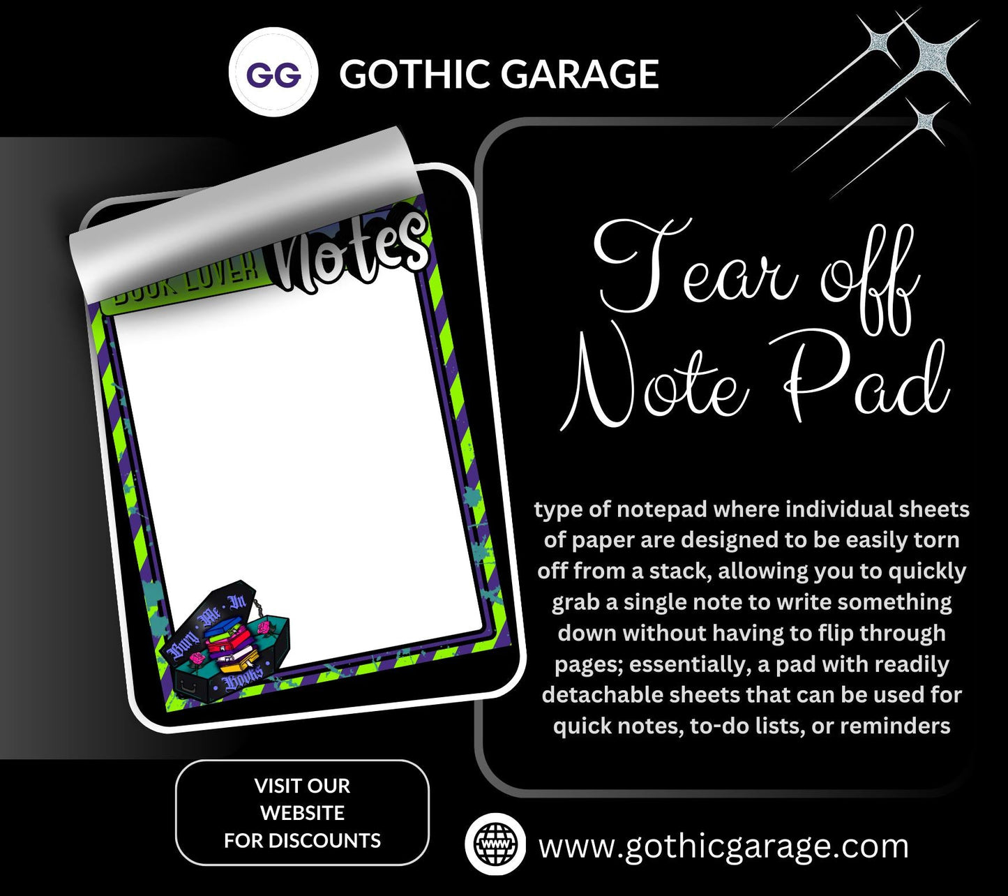 Dark Academia Book Lover Notepad: Gothic Reader To-Do List