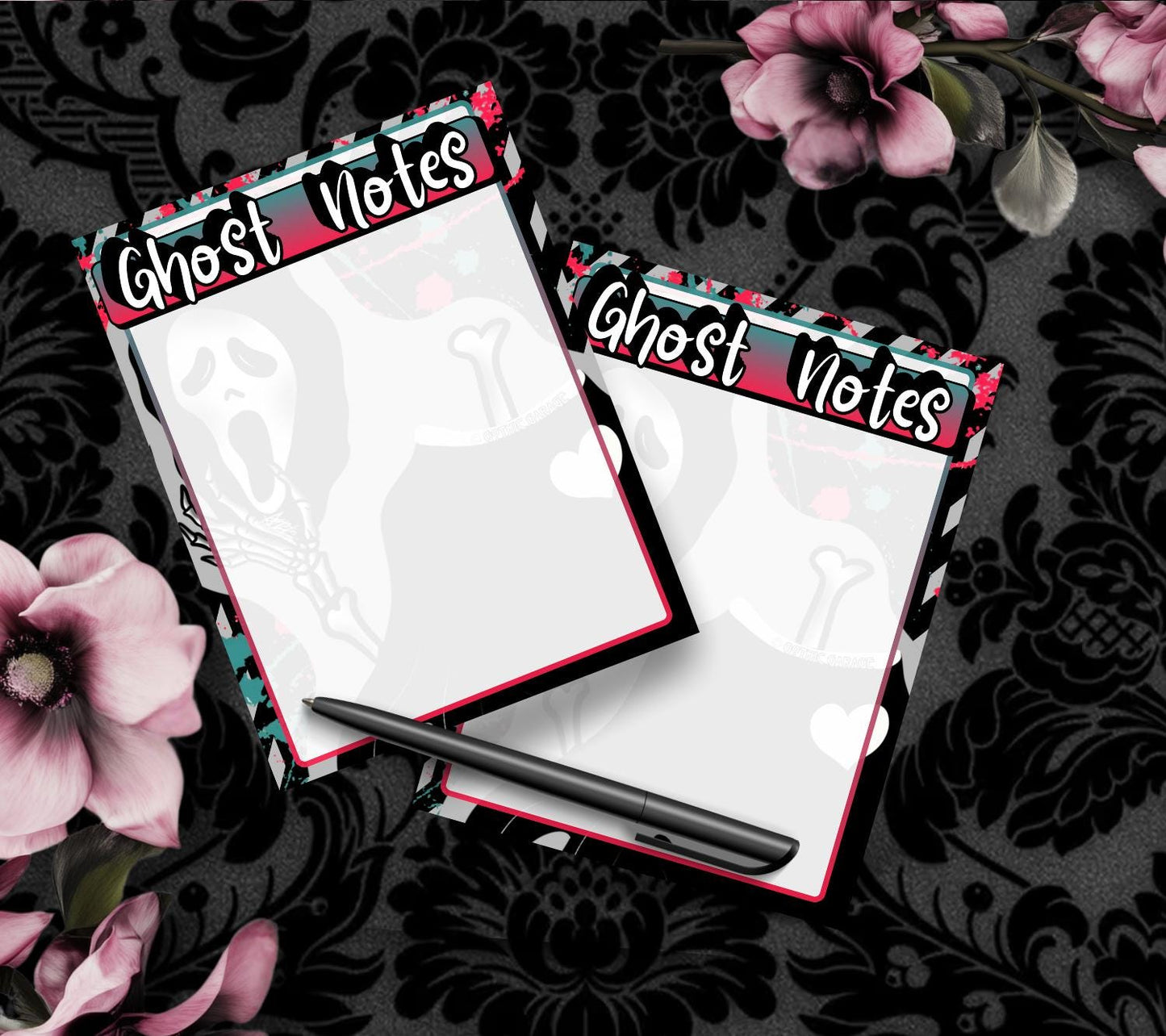 Blank Ghost Notes Tear-Off Notepad – 50 Sheets of Spooky Cute Stationery for Horror Fans & Hauntingly Organized Lists