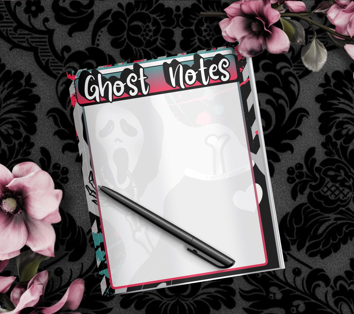 Blank Ghost Notes Tear-Off Notepad – 50 Sheets of Spooky Cute Stationery for Horror Fans & Hauntingly Organized Lists