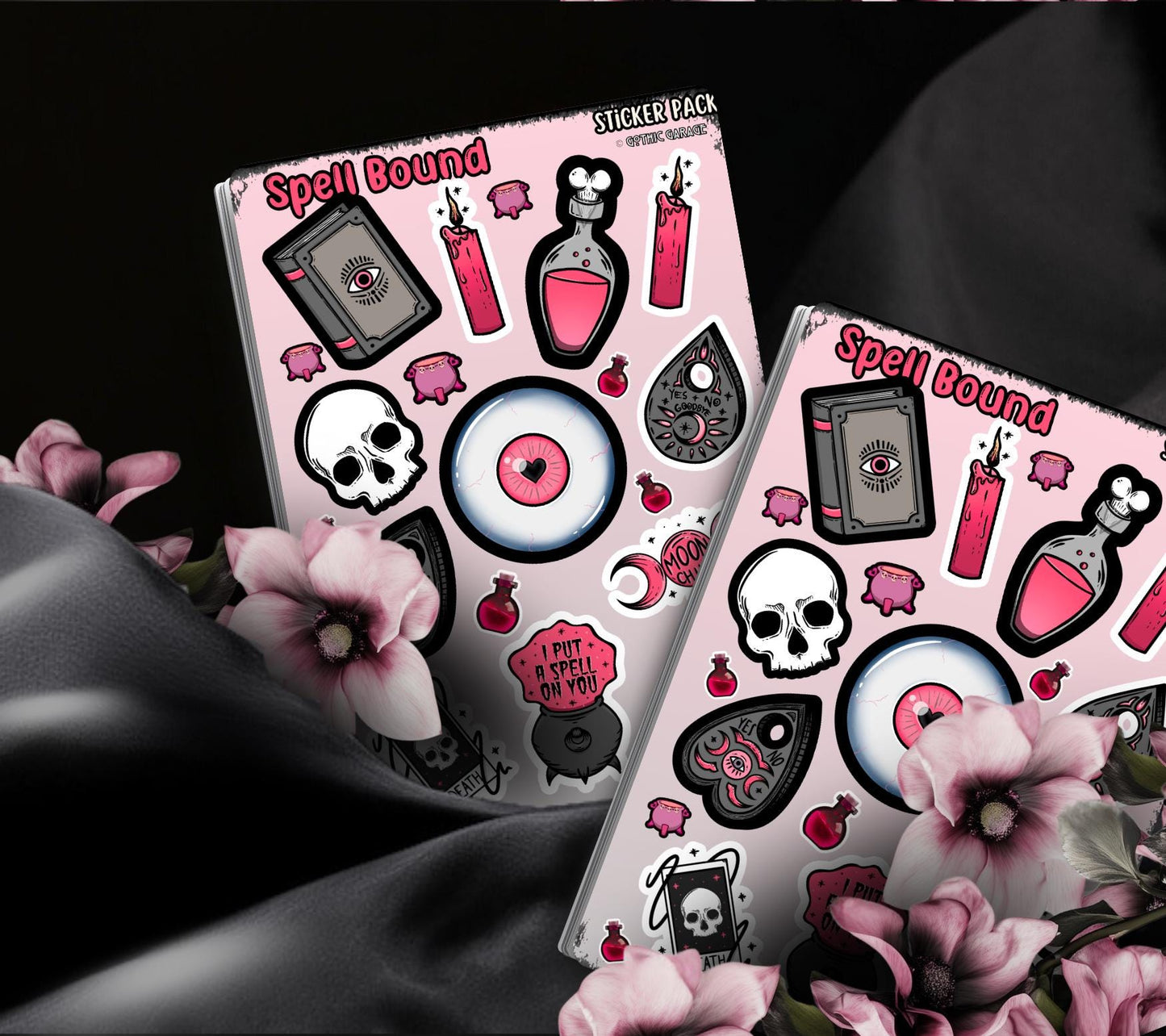 Gothic Spells Sticker Sheet, Perfect Goth & Witch Vibes Stickers, Budget Friendly Gifts for Goth Expression