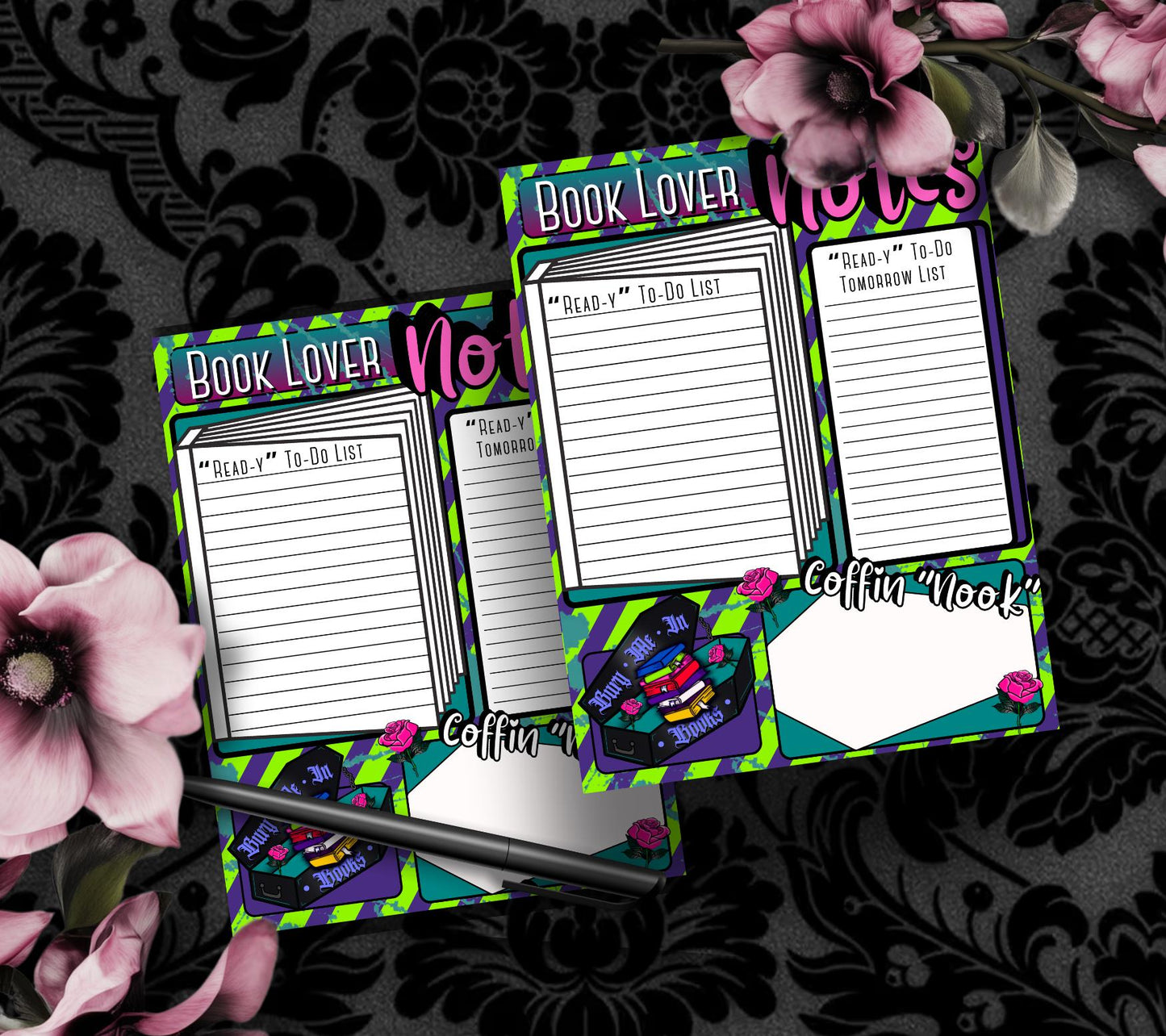 Dark Academia Notepad: Book Lover To-Do Lists, Coffin Nook - 50 Sheets