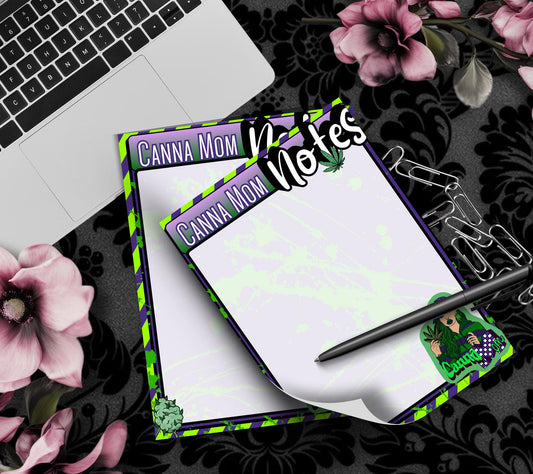 Canna Mom Blank Tear-Off Notepad – Funny Weed Mom To-Do List Pad, 50 Sheets for Stoner Mamas