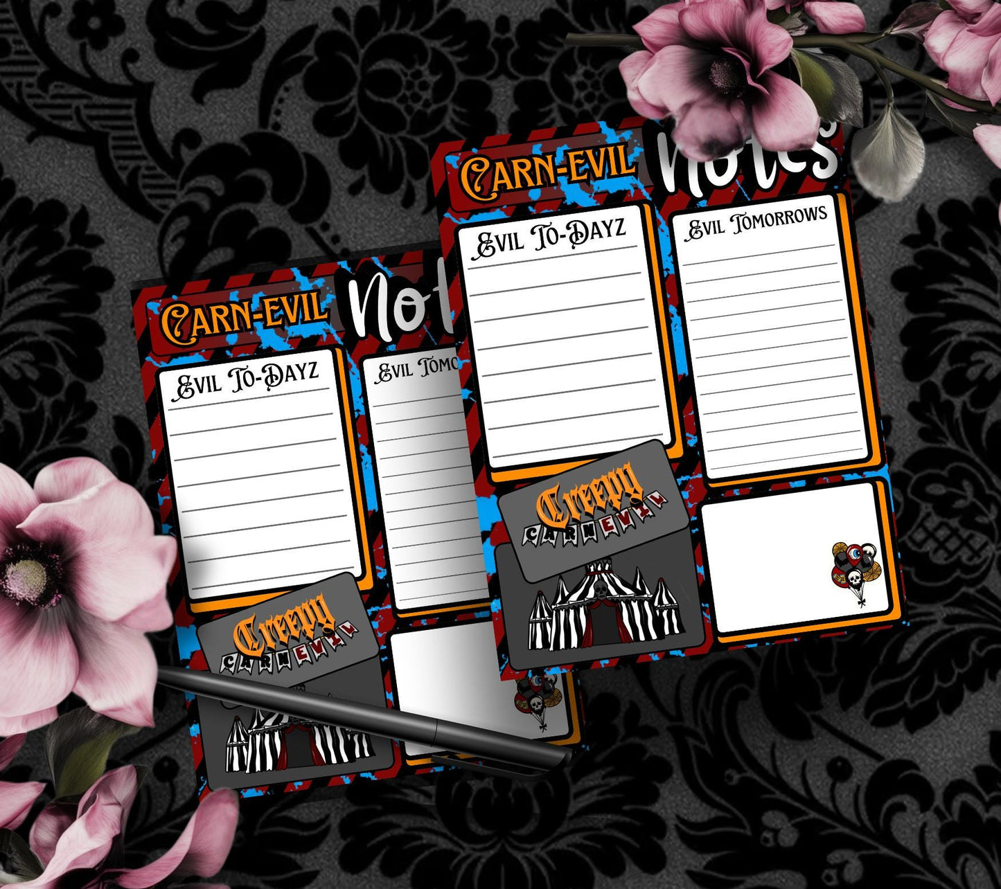 Carn-Evil Notepad: Creepy Carnival To-Do List - 50 Sheets