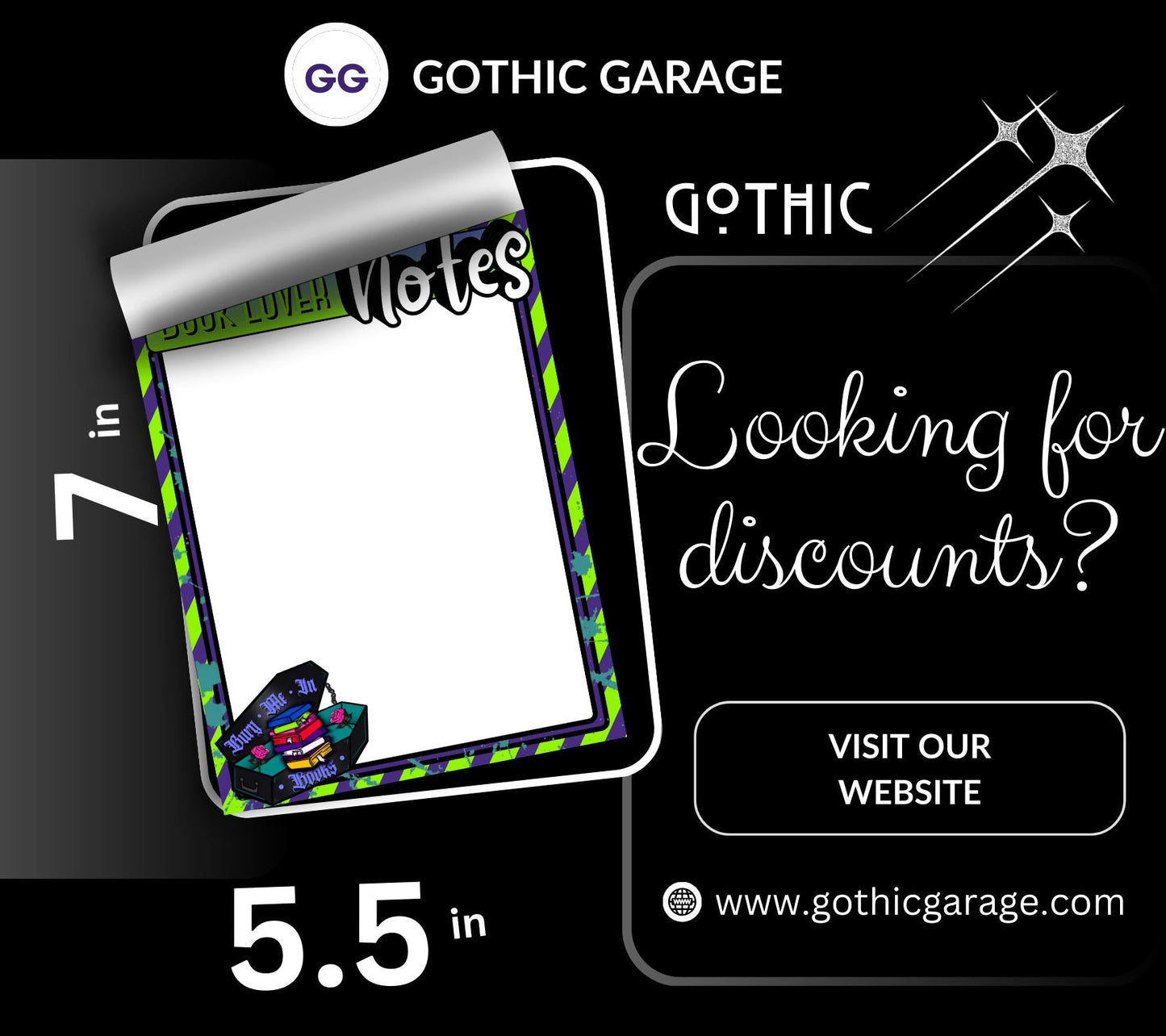 Dark Academia Book Lover Notepad: Gothic Reader To-Do List