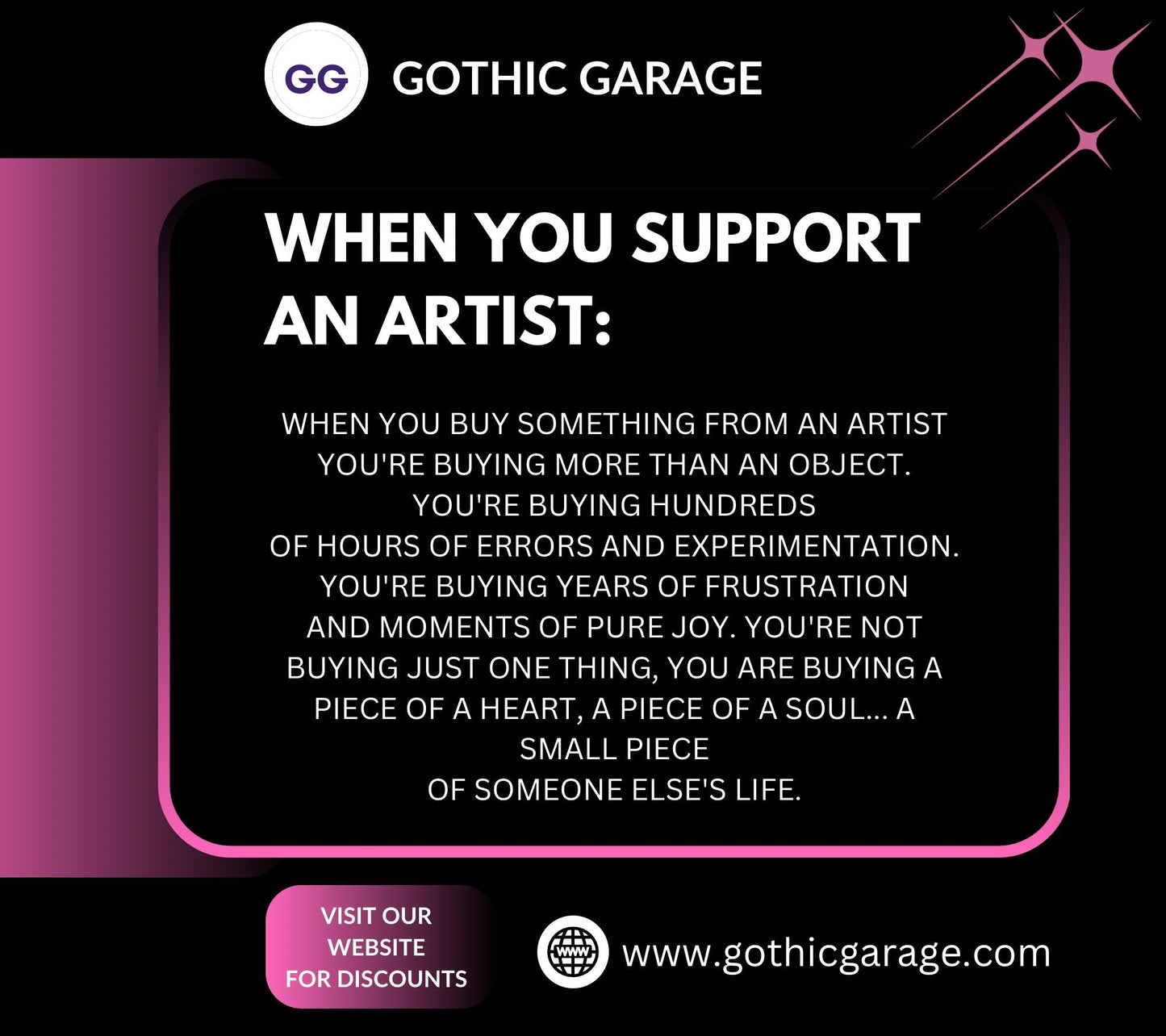 Gothic Horror Girl Sticker: Waterproof Die Cut, Glossy or Holographic