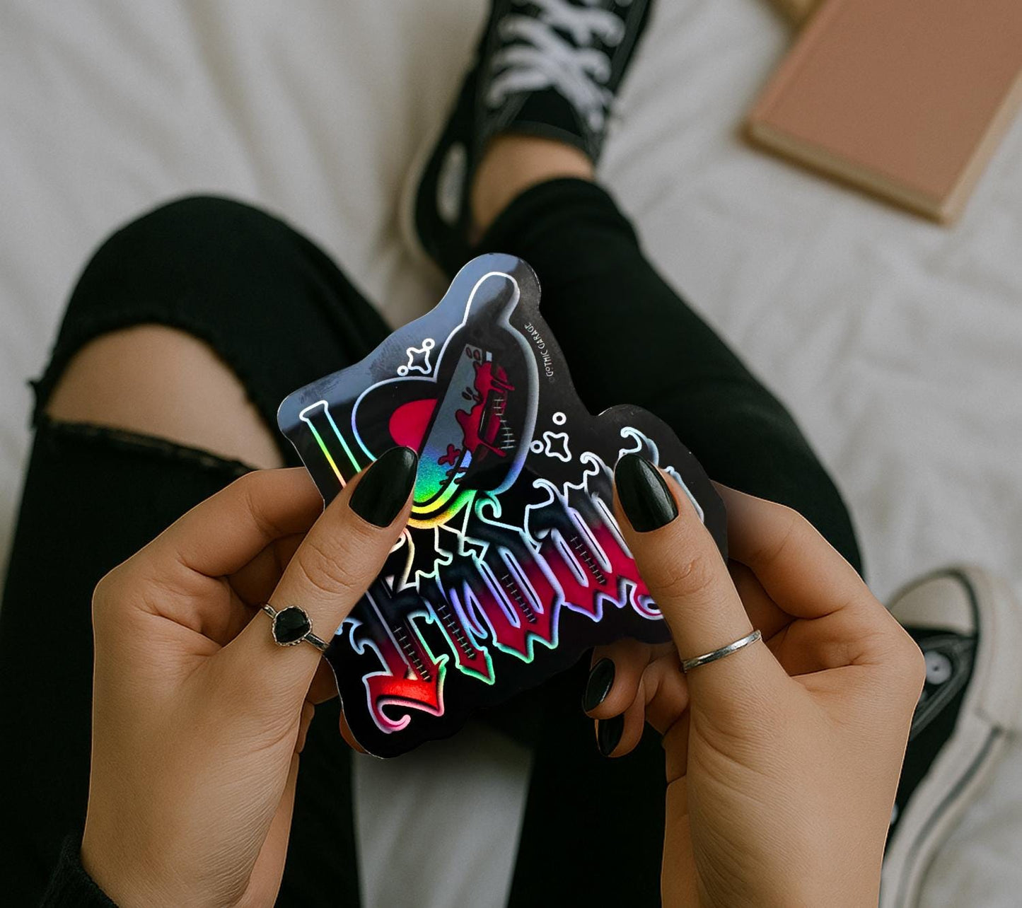 Horror Friday Nights, Waterproof Die Cut Sticker, Choose Between Glossy or Holographic, Perfect to Add Scariness to any Surface