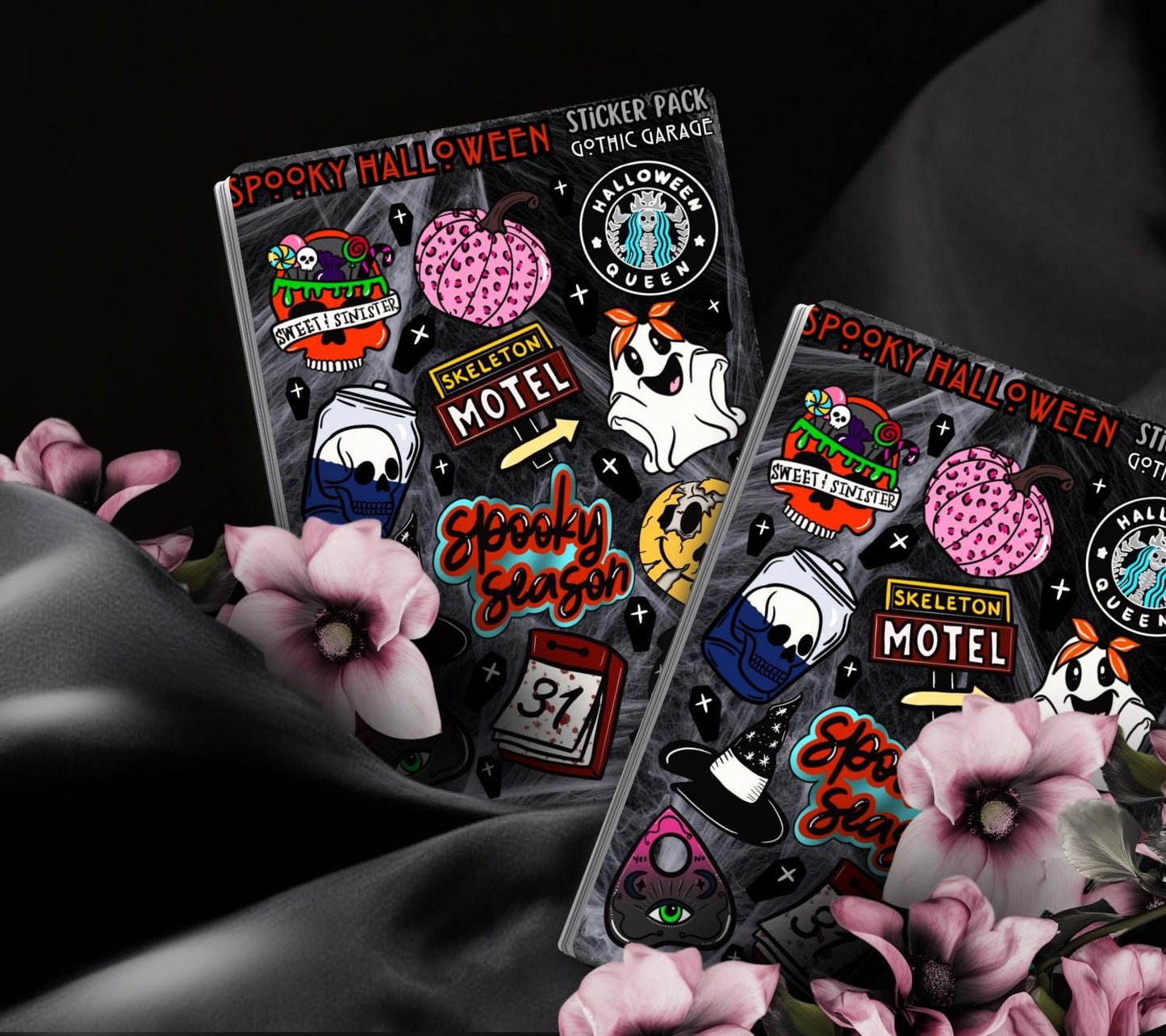 Spooky Season Sticker Sheet – Gothic Halloween Stickers