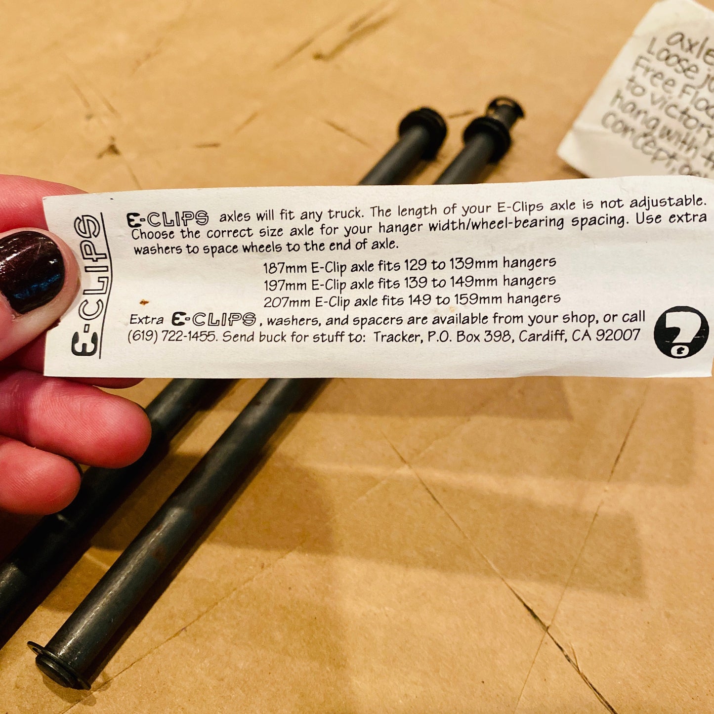 Tracker VINTAGE E-Clip Axels