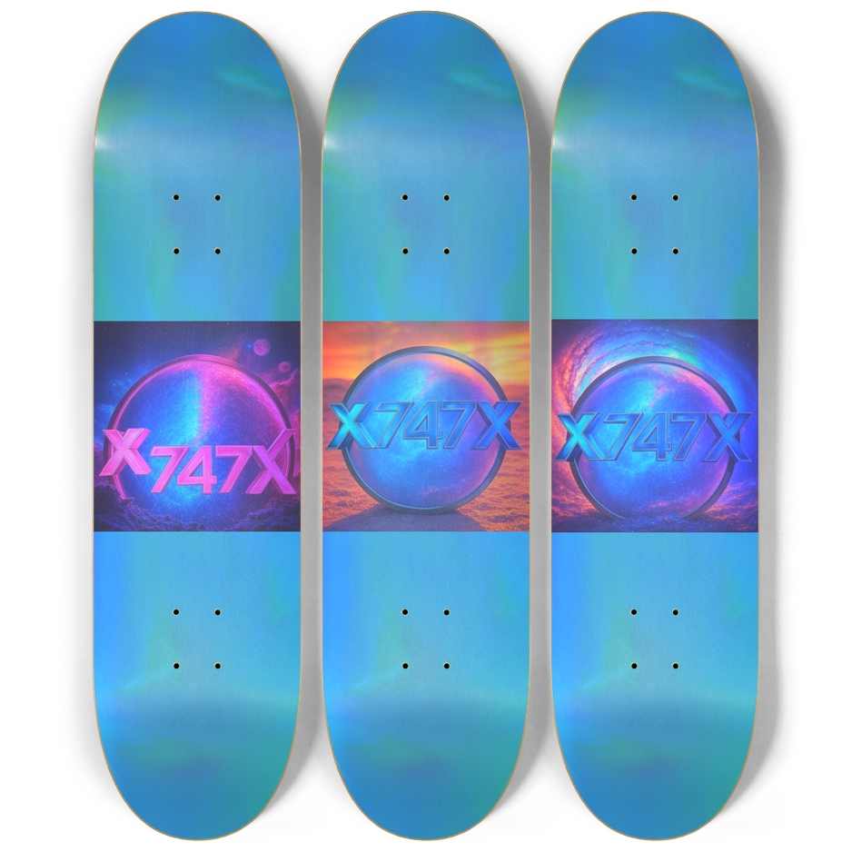 X747X 3 Deck Skateboard Series (Holo)