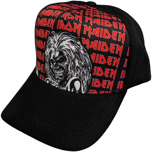Iron Maiden Eddie Logo Repeat Black
