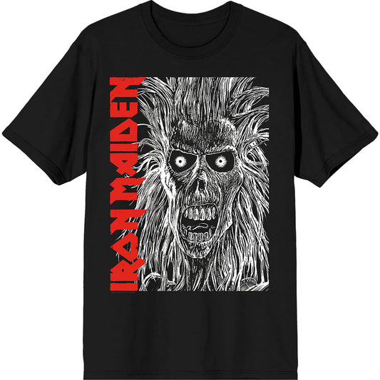 Iron Maiden Eponymous Face Red Logo Black