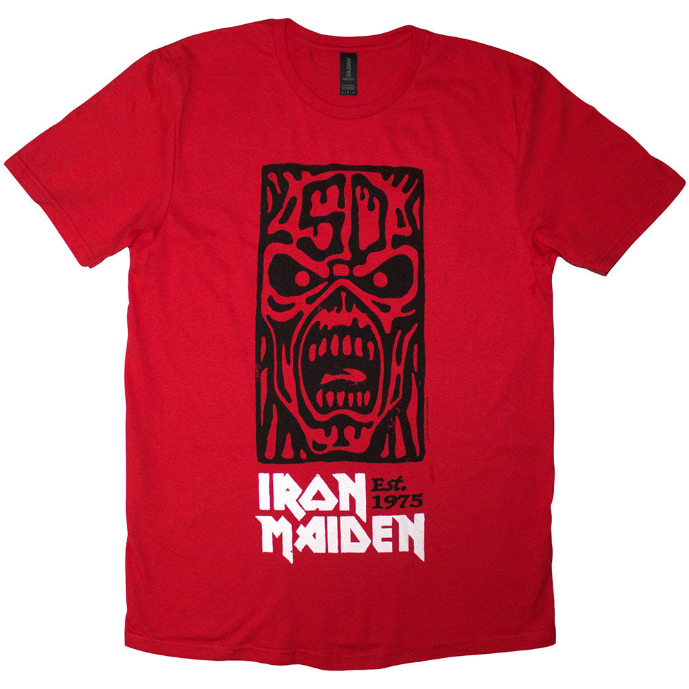 Iron Maiden Est. 1975 Stamp Logo Black Red