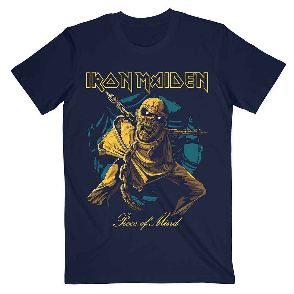 Iron Maiden Piece of Mind Gold Eddie Blue