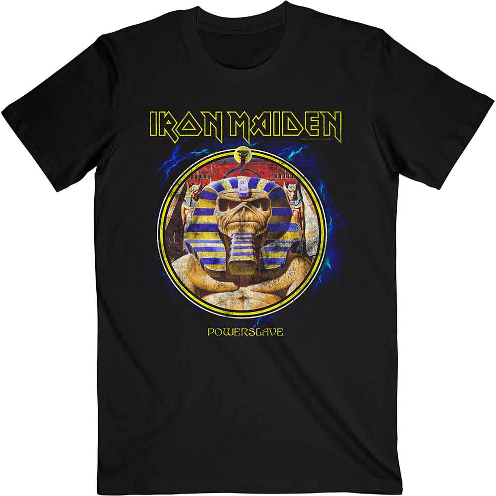 Iron Maiden Powerslave Mummy Circle Black