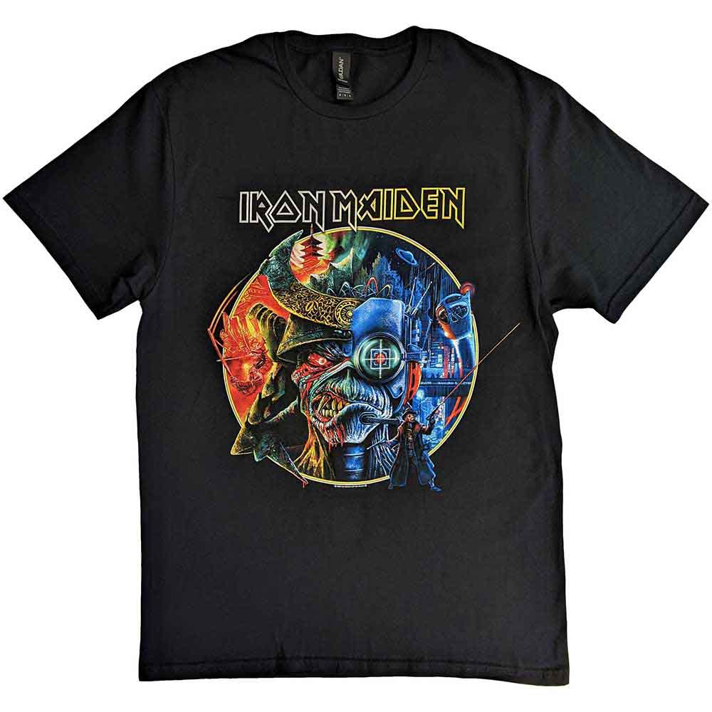 Iron Maiden The Future Past Tour '23 Circle Art Black