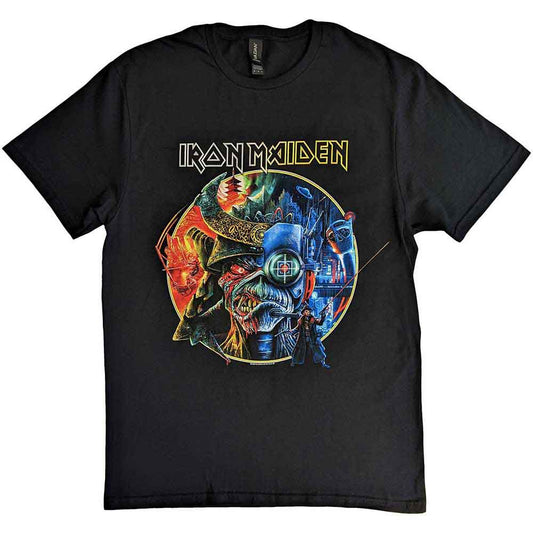 Iron Maiden The Future Past Tour '23 Circle Art Black
