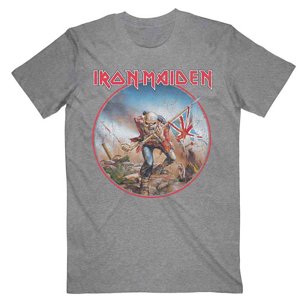 Iron Maiden Trooper Vintage Circle Grey