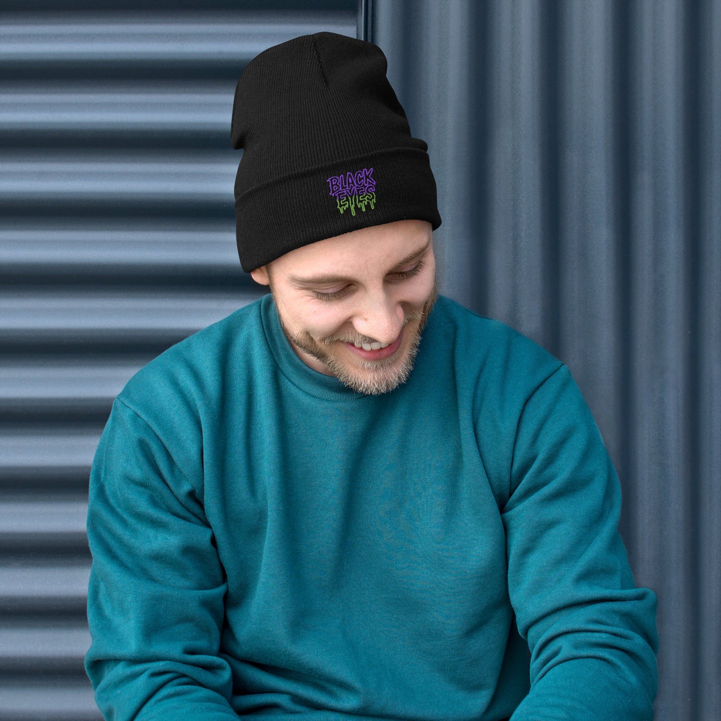 Black Eyes Embroidered Beanie
