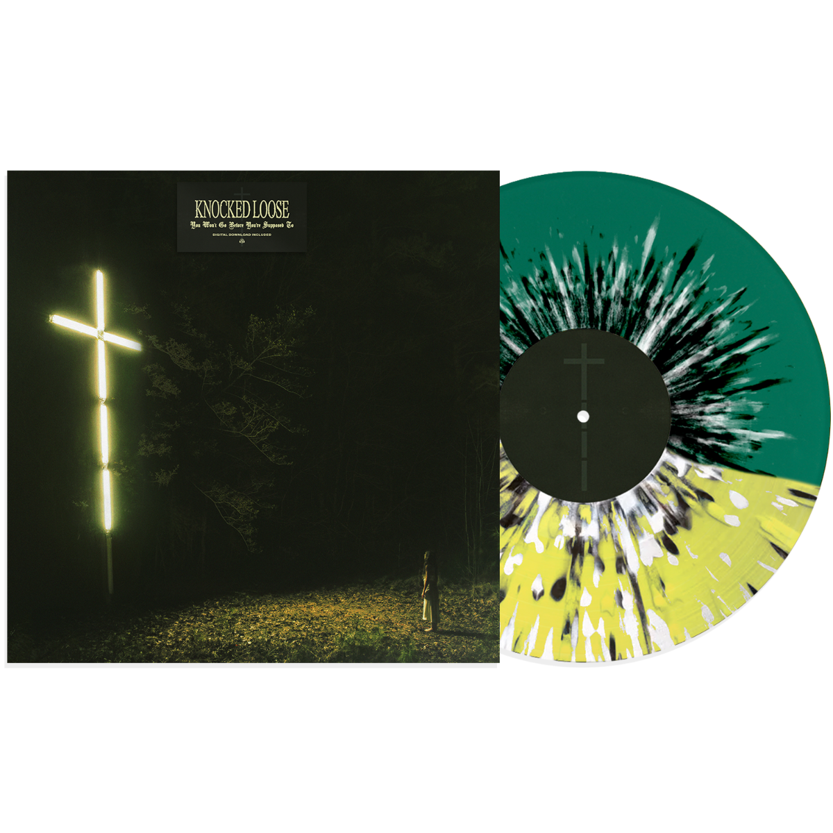 Knocked Loose You Won't Go Before You're Supposed To (Indie Exclusive, Half Green / Half Yellow w/ Black & White Splatter)