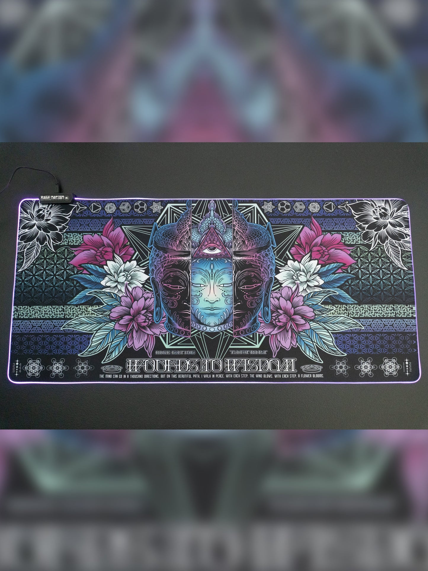 WOUNDS TO WISDOM V2 ✦ ETHEREAL HUES ✦ XXL RGB Gaming Mouse Pad