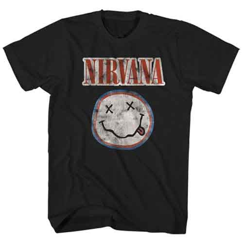 Nirvana Distressed Logo Black