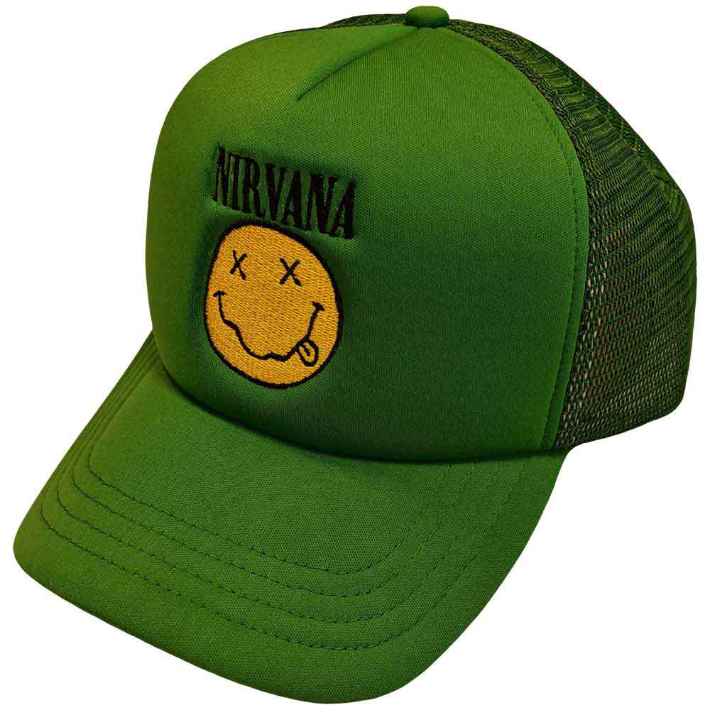 Nirvana Logo & Happy Face Green
