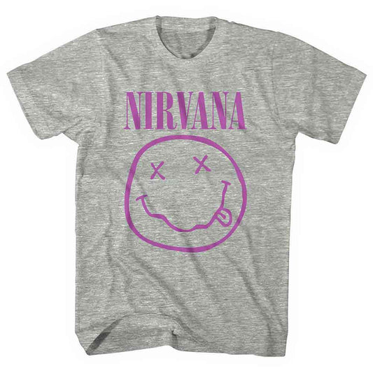 Nirvana Purple Happy Face Grey
