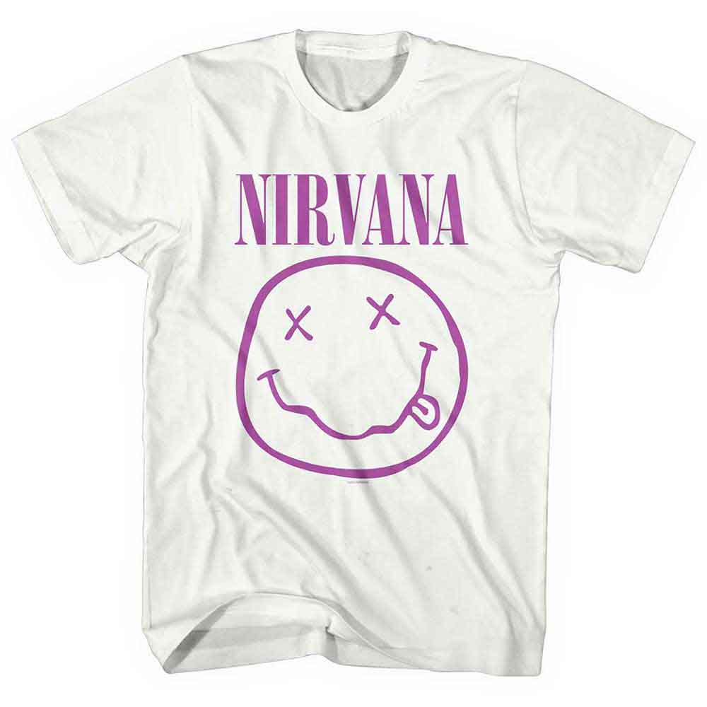 Nirvana Purple Happy Face White