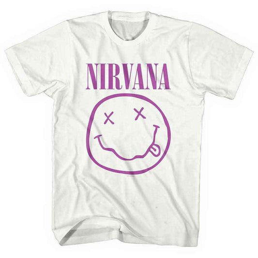 Nirvana Purple Happy Face White