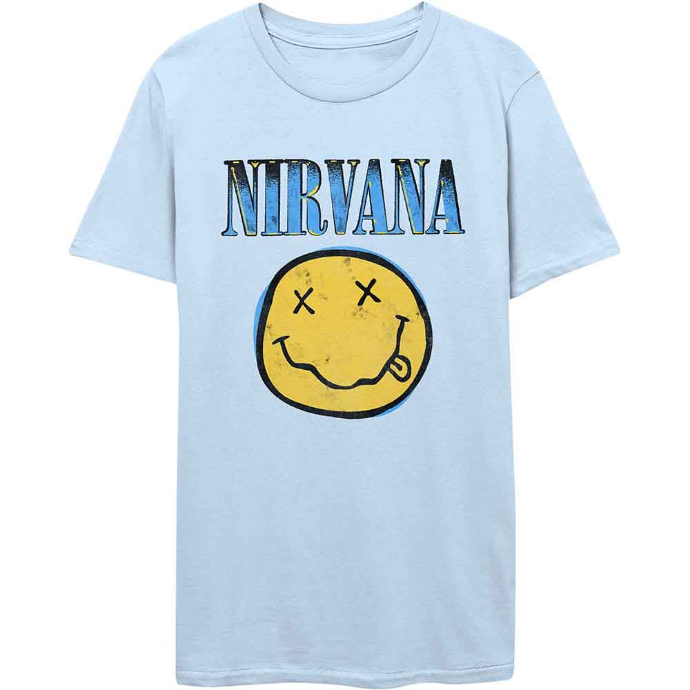 Nirvana Xerox Happy Face Blue Blue
