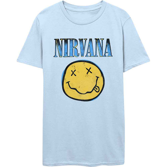 Nirvana Xerox Happy Face Blue Blue