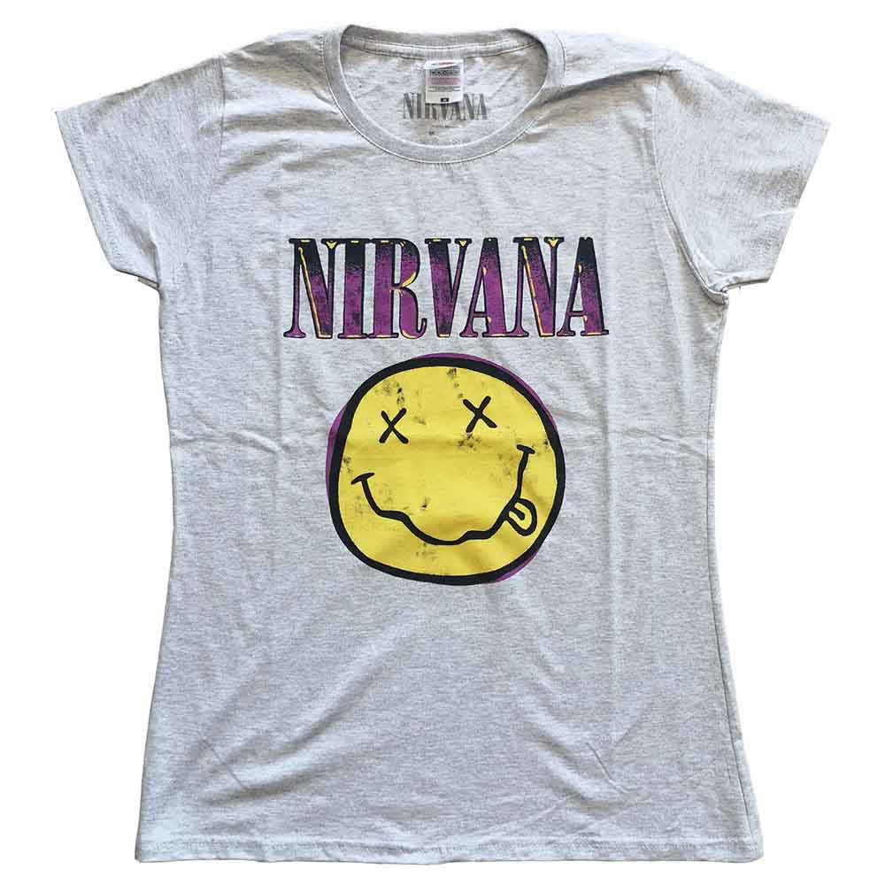 Nirvana Xerox Happy Face Pink Grey