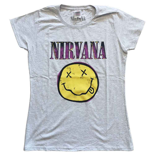 Nirvana Xerox Happy Face Pink Grey