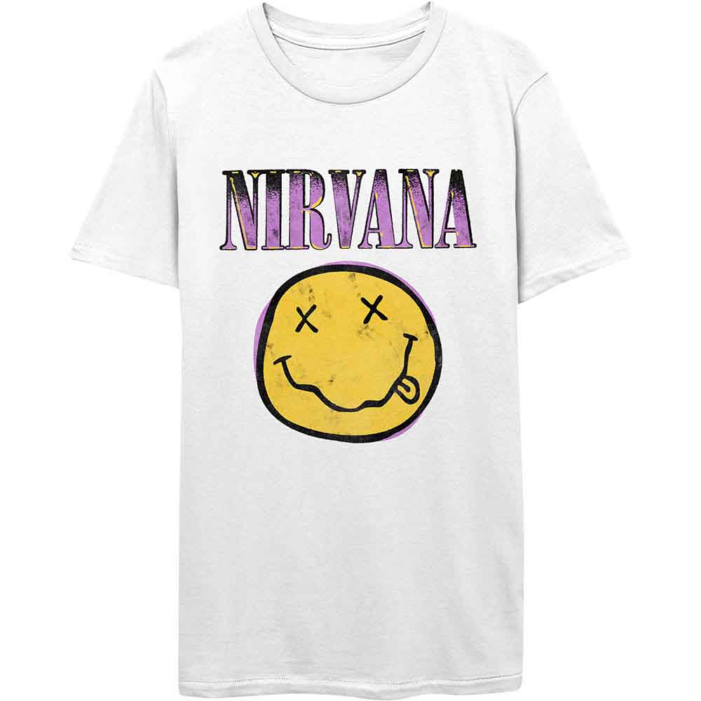 Nirvana Xerox Happy Face Pink White
