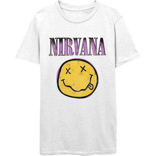 Nirvana Xerox Happy Face Pink White