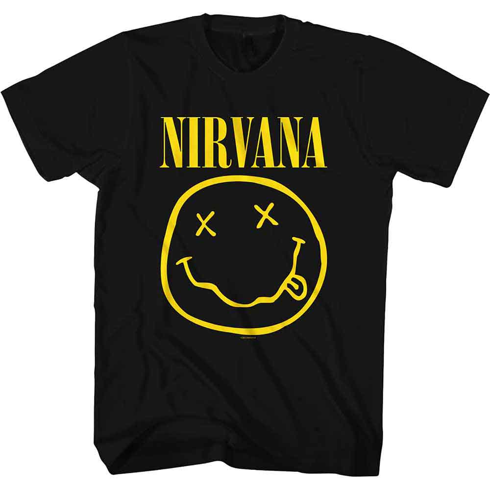 Nirvana Yellow Happy Face Black