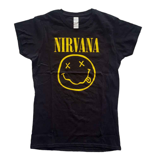 Nirvana Yellow Happy Face Black