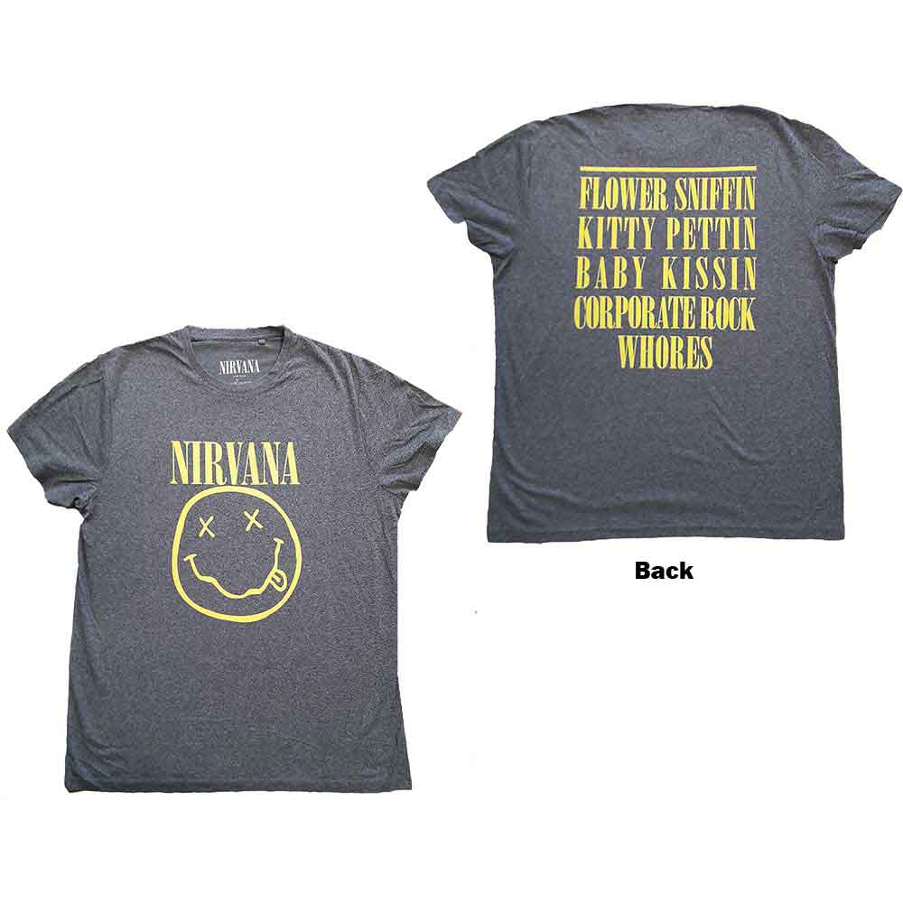 Nirvana Yellow Happy Face Grey
