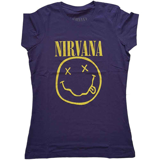 Nirvana Yellow Happy Face Purple